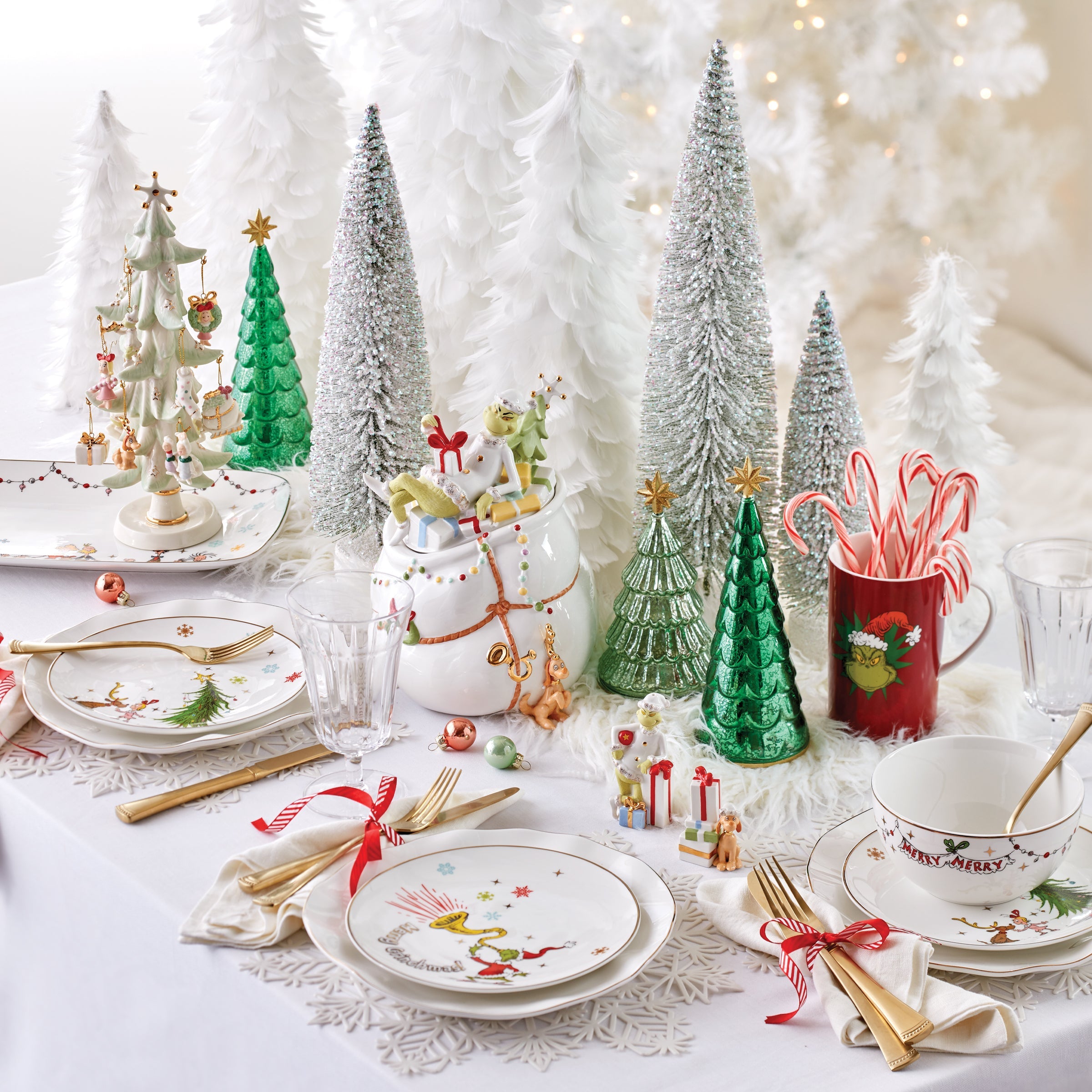 Merry Grinchmas Assorted Accent Plates - Set of 4
