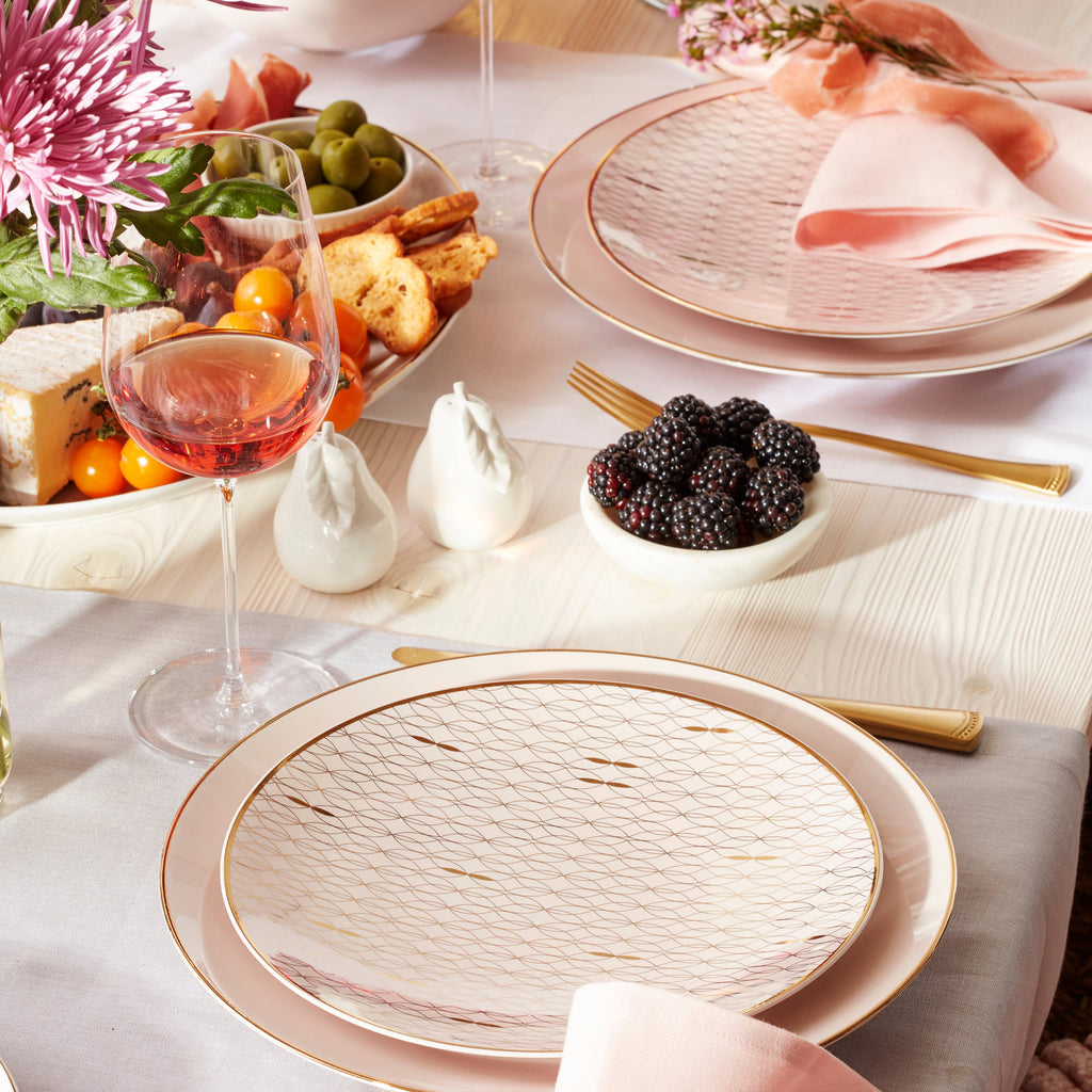 Trianna Blush 12-Piece Dinnerware Set