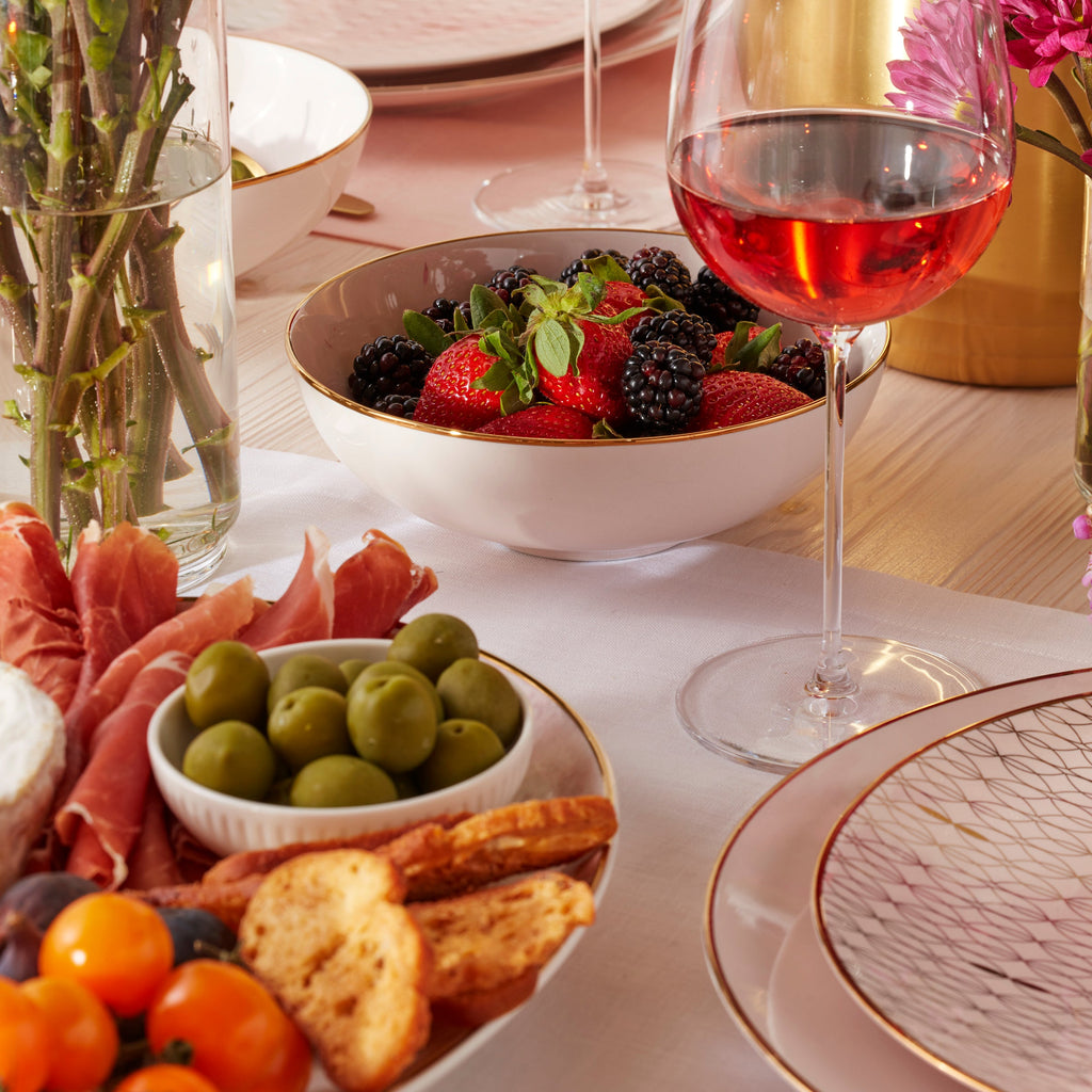 Trianna Blush 12-Piece Dinnerware Set