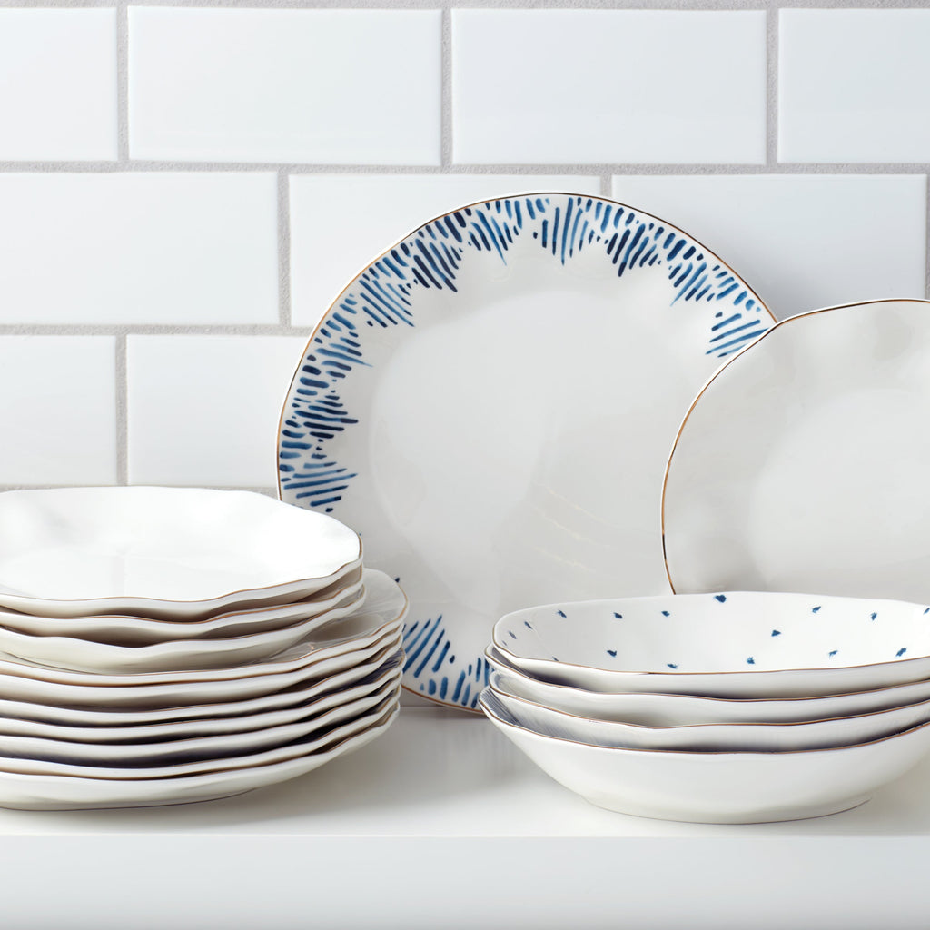 Blue Bay Ikat Dinner Plates - Set of 4