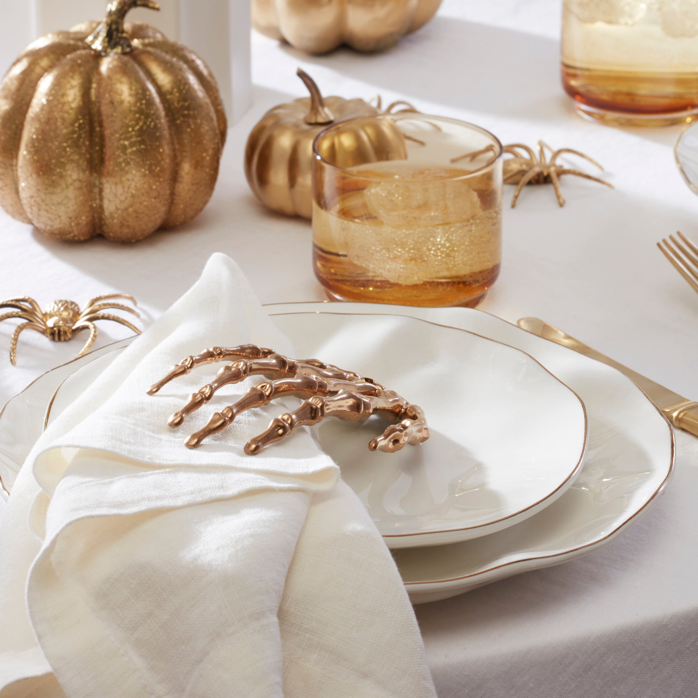 Tuscany Classics Stackable Amber Short Glasses - Set Of 4