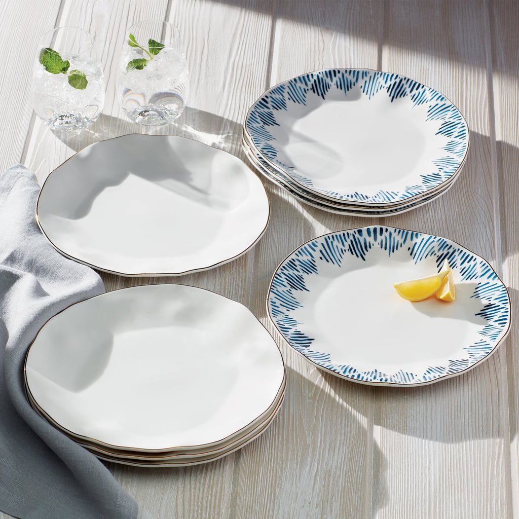 Blue Bay Ikat Dinner Plates - Set of 4