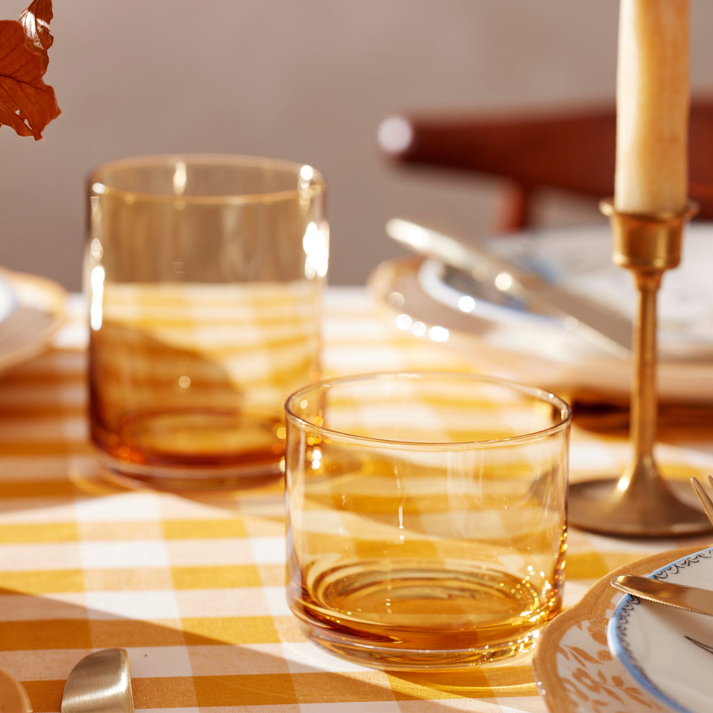 Tuscany Classics Stackable Amber Tall Glasses - Set Of 4