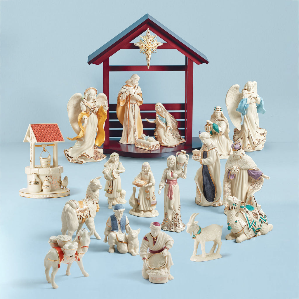 First Blessing Nativity Town Water Well Figurine
