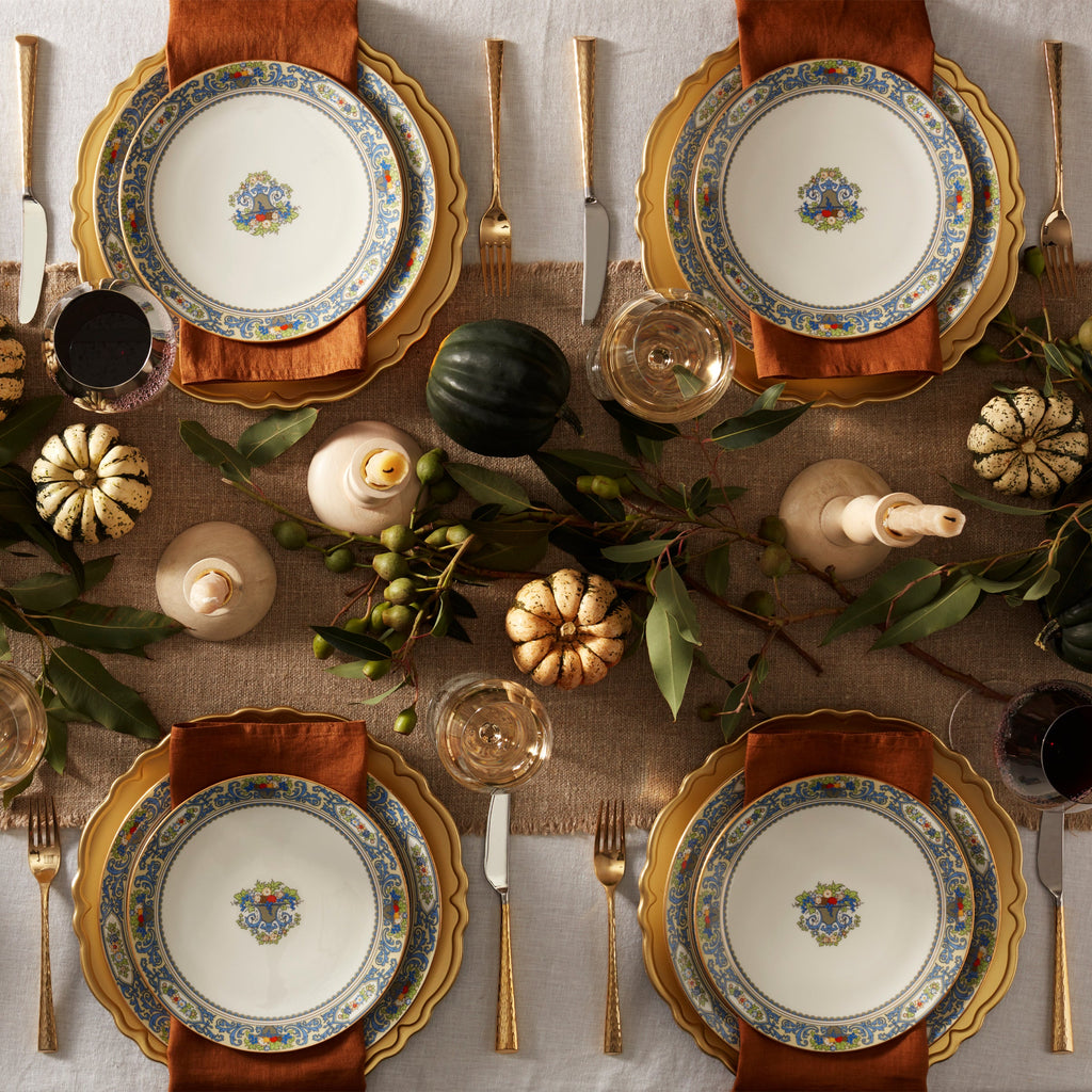 Autumn White Accent Plates - Set of 4