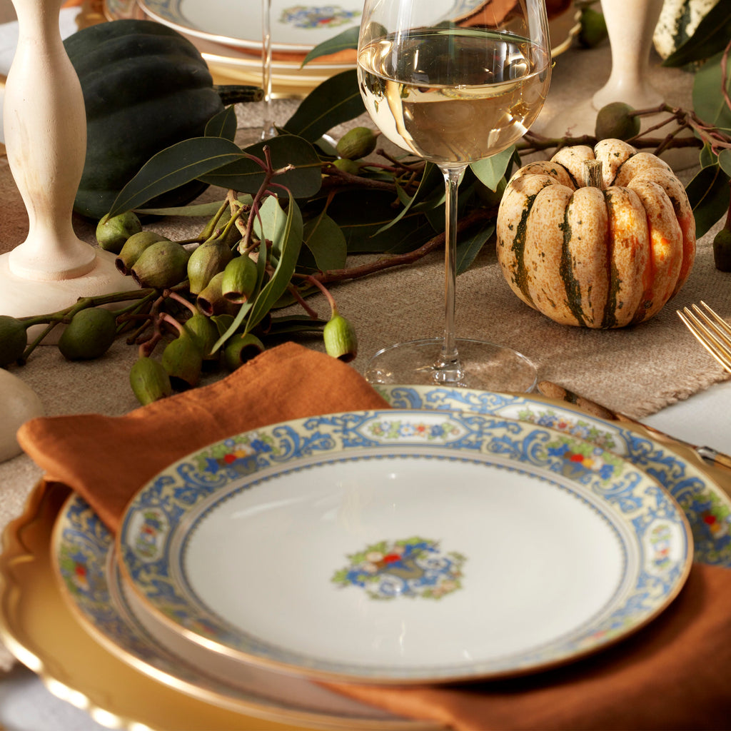 Autumn White Dinner Plates - Set of 4