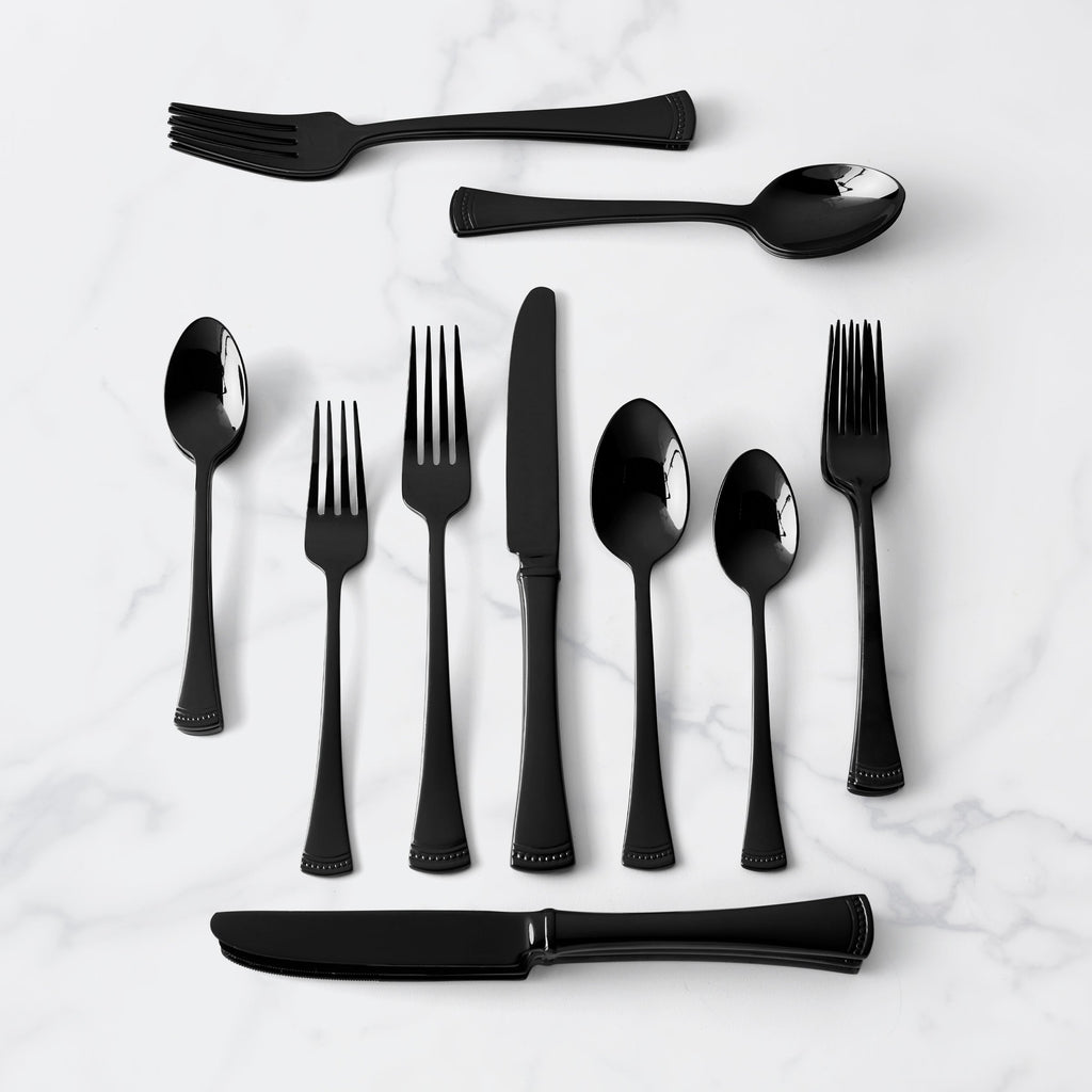 Portola Black Mirror 20 Piece Flatware Set