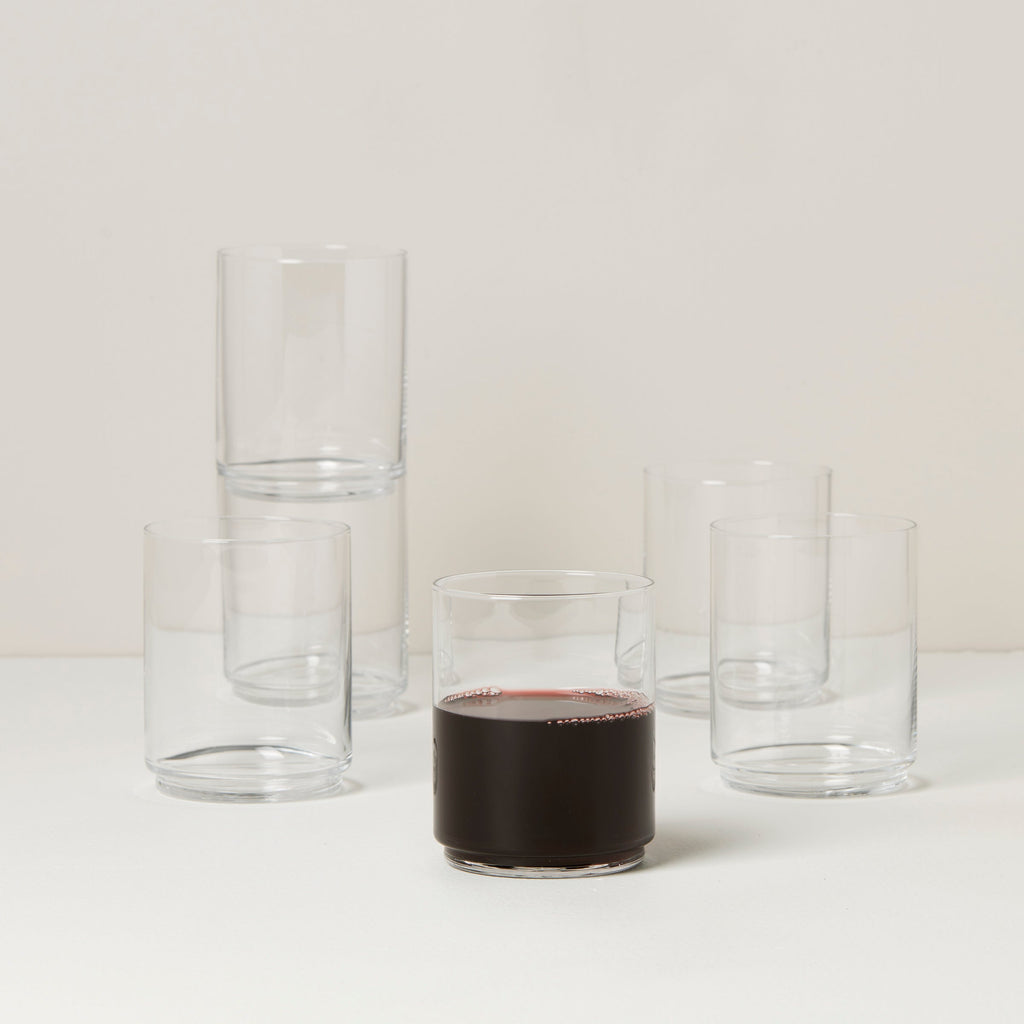 Tuscany Classics Stackable Clear Tall Glasses - Set Of 6