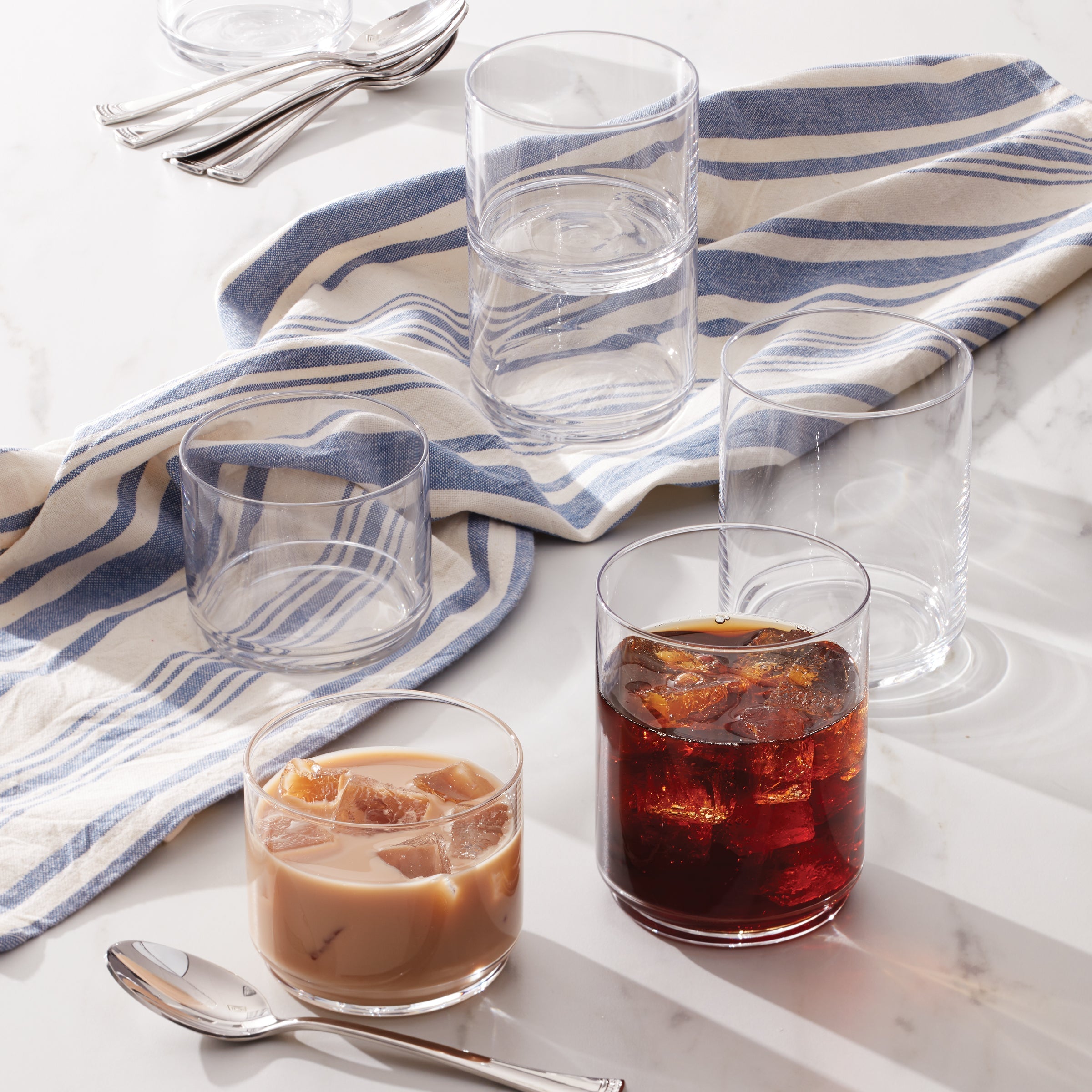 Tuscany Classics Stackable Clear Tall Glasses - Set Of 6