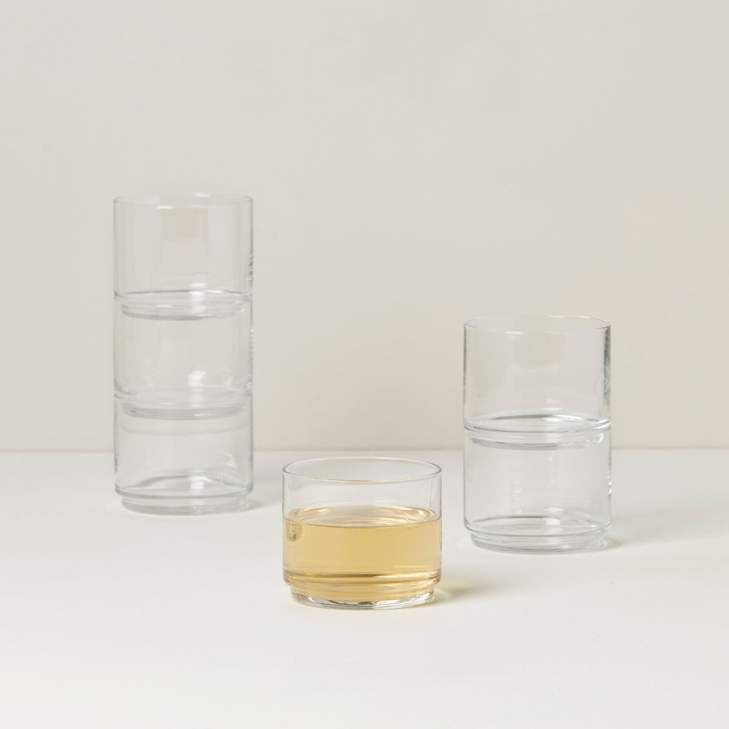Tuscany Classics Stackable Clear Short Glasses - Set Of 6