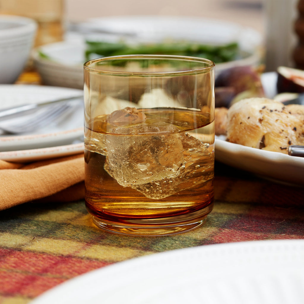 Tuscany Classics Stackable Amber Tall Glasses - Set Of 4