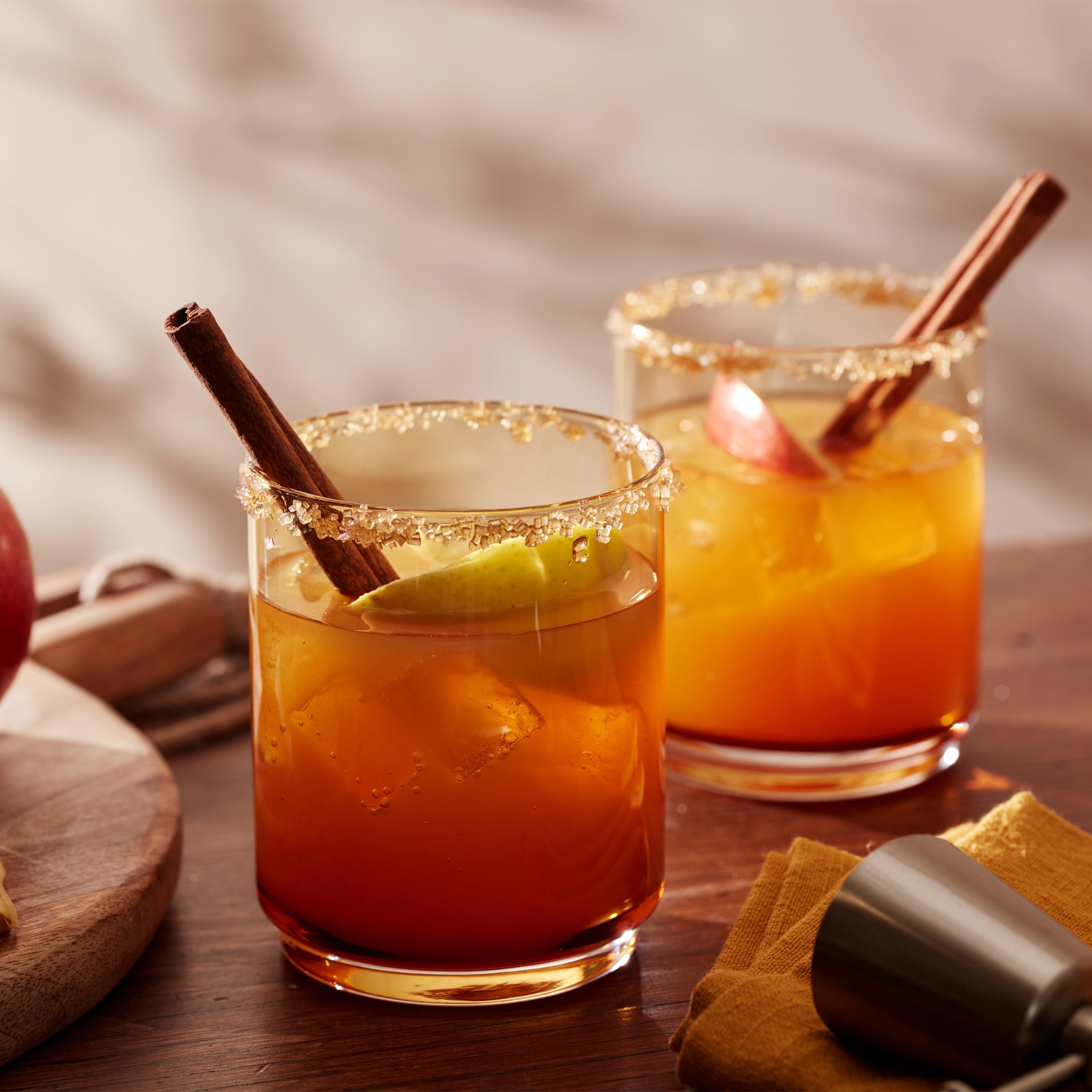 Tuscany Classics Stackable Amber Tall Glasses - Set Of 4