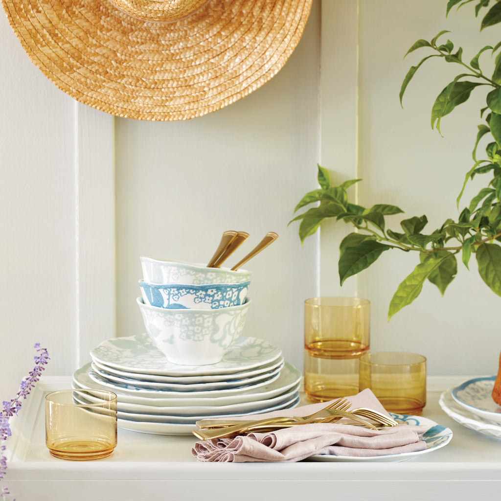 Tuscany Classics Stackable Amber Short Glasses - Set Of 4