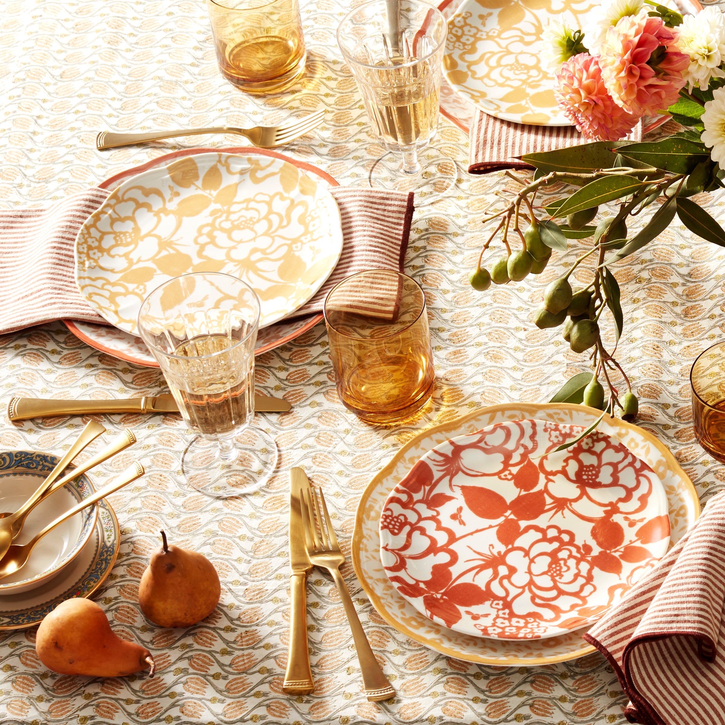 Tuscany Classics Stackable Amber Tall Glasses - Set Of 4