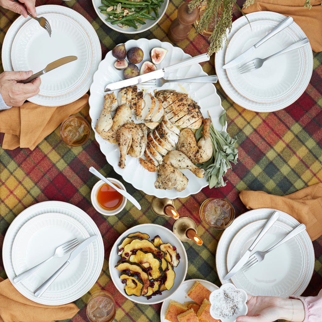 French Perle Groove 12-Piece Place Setting